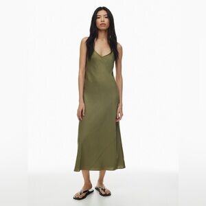 Aritzia | Dresses | Nwt Aritzia Wilfred Lover Mini Dress Satin Champagne  Small